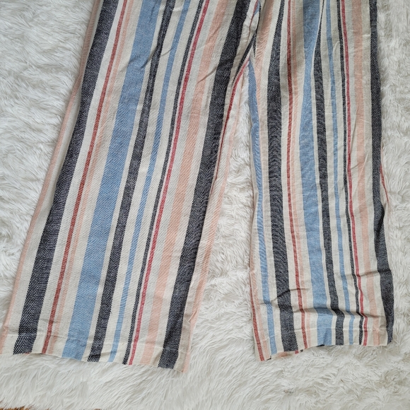 Indigo Rein Linen V-Neck Sleeveless Wide Leg Jumpsuit Size Large - Picture 7 of 16